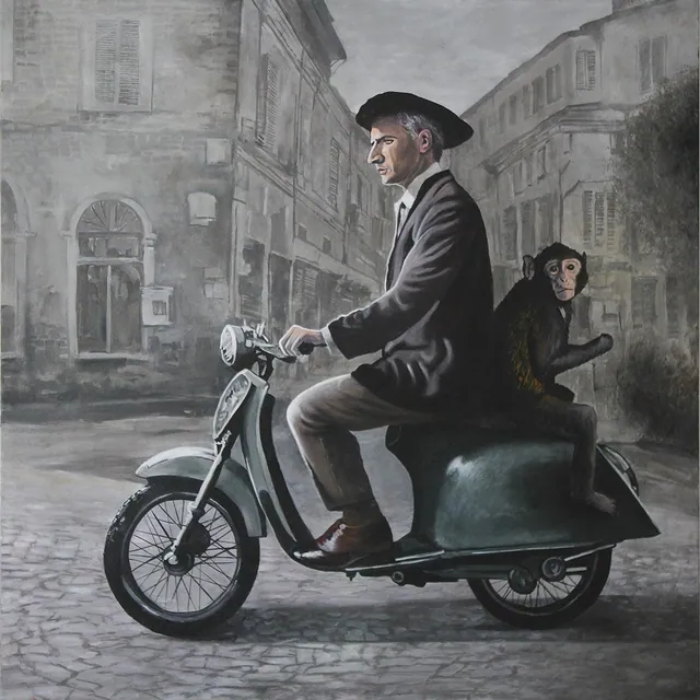 The Hitch Hiker — painting by Allen Egan