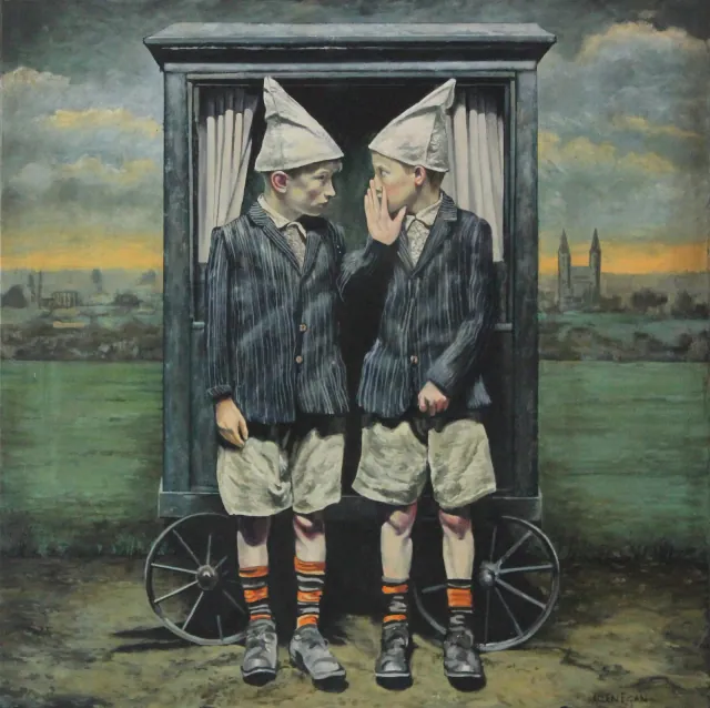 The Secret Booth — painting by Allen Egan